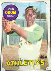 1969 Topps Baseball Cards      195     John Odom